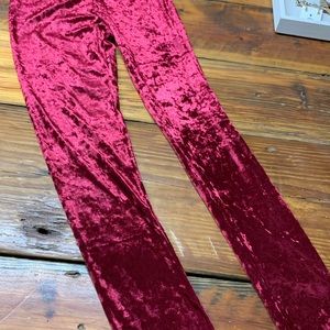 Chatoyant velvet leggings